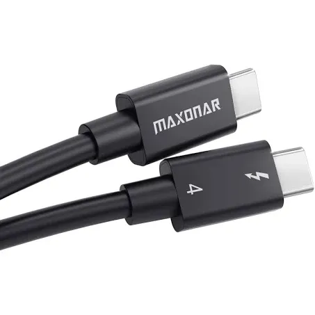 Maxonar [3.3Ft] Thunderbolt 4 Cable, Intel Certified, Active Thunderbolt 4 Cable 40Gbps with 8K Display and 100W Charging Compatible with Thunderbolt 4/3