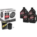 Maxima Quick Change Twin Cam Synthetic 20W-50 Oil Change Kit - Black Filter