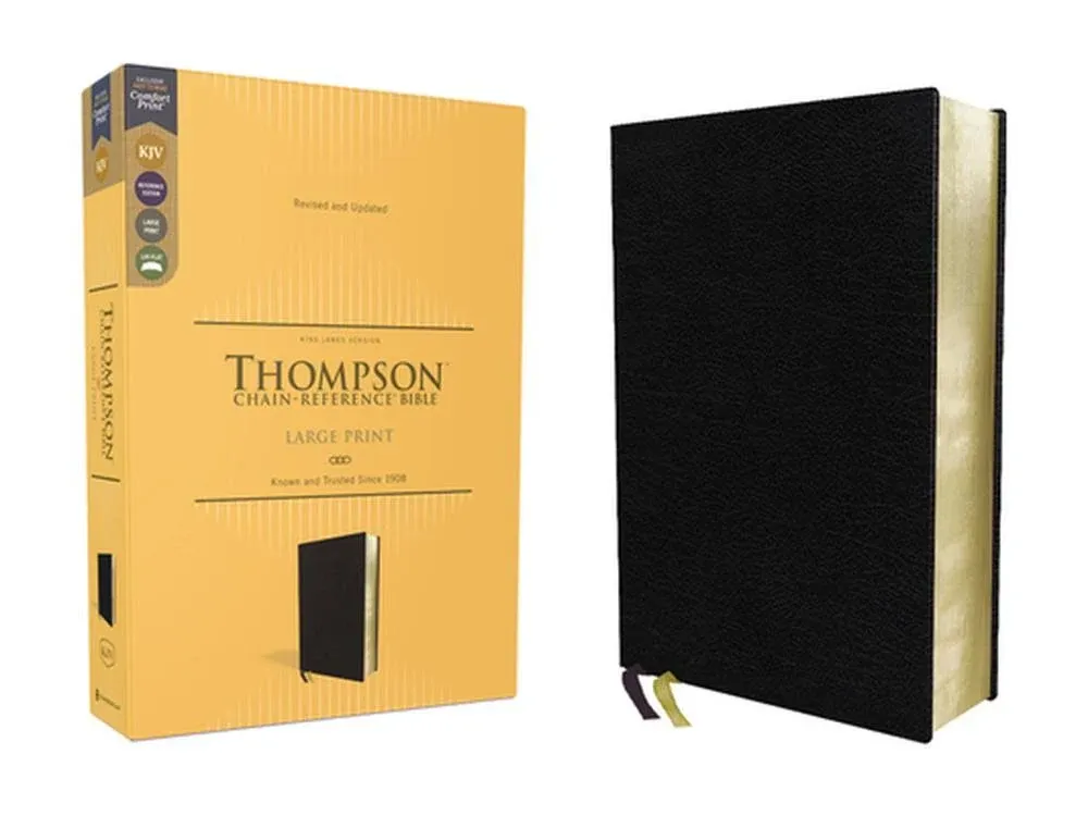 KJV, Thompson Chain-Reference Bible, Large Print, European Bonded Leather, Black ...