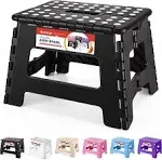 Folding Step Stool 9&#039;&#039; Tall Kids Step Stool Holds up to 300 Lb Plastic Foldable