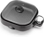 Aroma Housewares ASP-218B Grillet 4Qt. 3-in-1 Cool-Touch Electric Indoor Grill