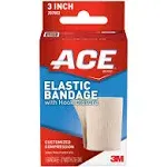 ACE 3" Elastic Bandage Wrap with Hook Closure, Beige, 2 Count