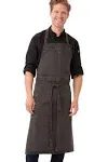 Chef Works Unisex Dorset Chefs Bib Apron Pewter