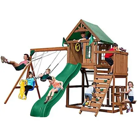 Swing-n-slide Knightsbridge Complete Wooden Outdoor Playset