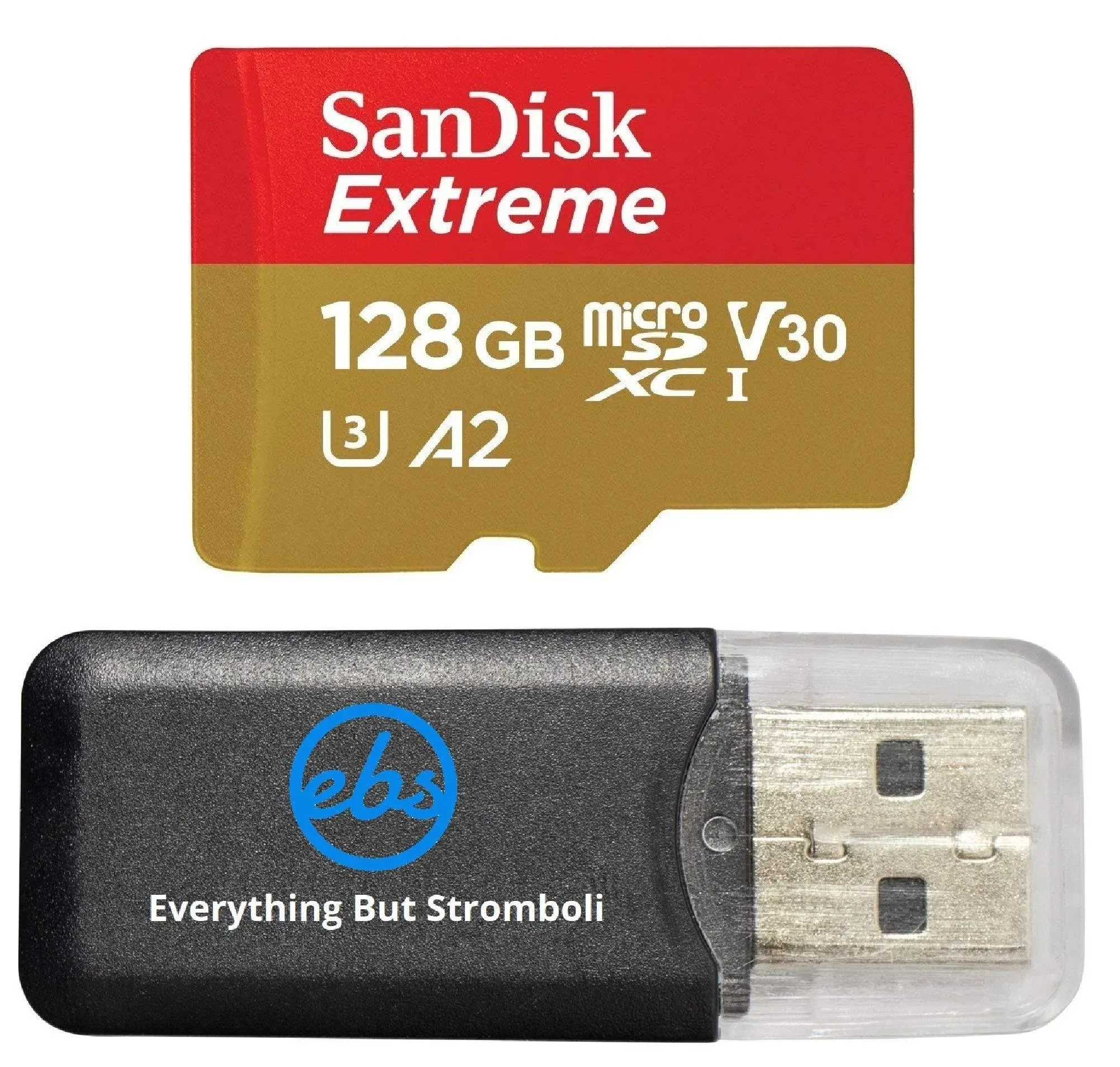 SanDisk 1TB Extreme MicroSDXC UHS-I Memory Card for DJI Mini 3 Pro Also Works with Mini 3, DJI RC (SDSQXA1-1T00-GN6MN) Class 10 Bundle with (1) Everything But Stromboli Micro SD Card Reader