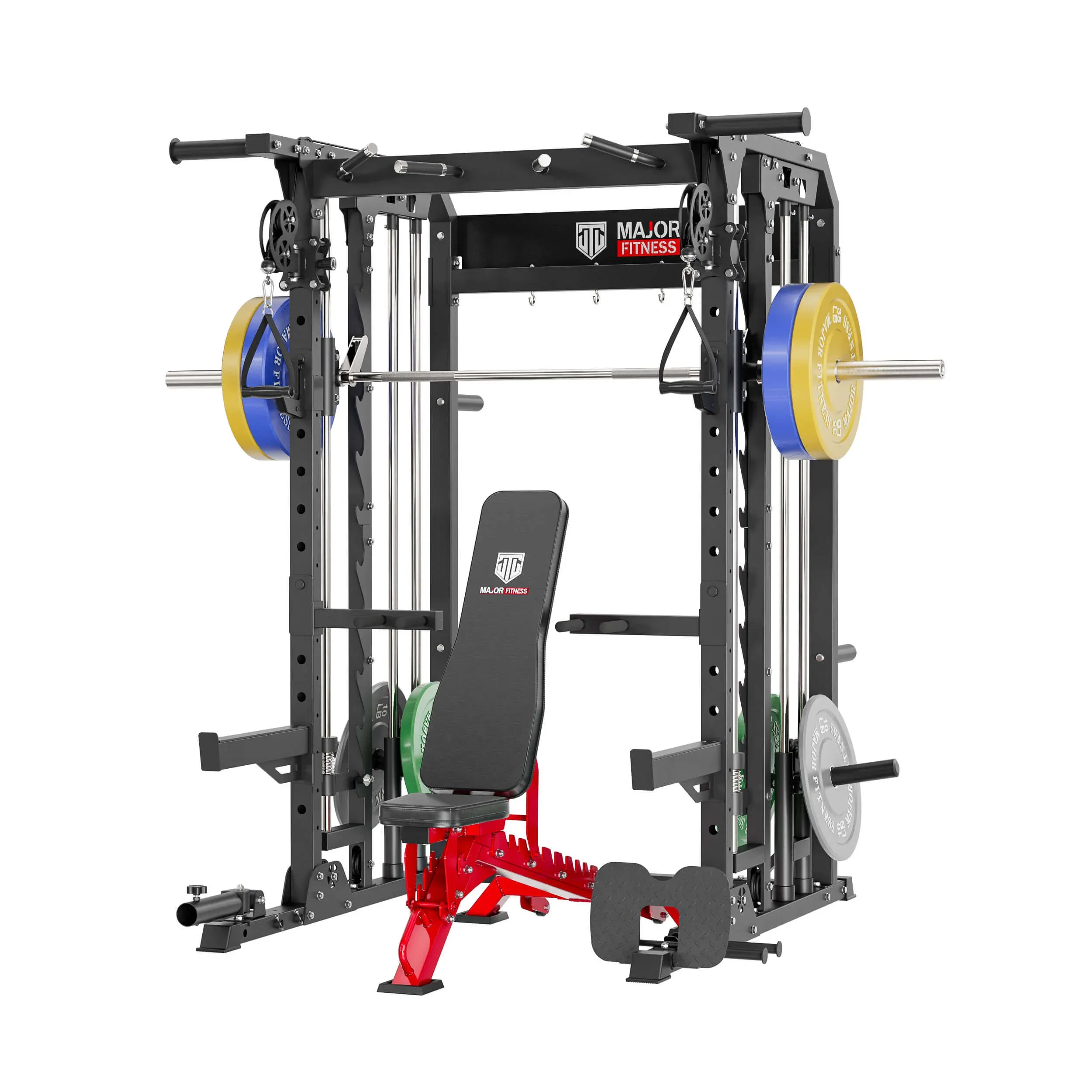 Major Fitness All-in-One Home Gym Smith Machine Package Spirit B52 Black ...