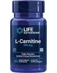 L-Carnitine 500 mg 30 Vcaps By Life Extension