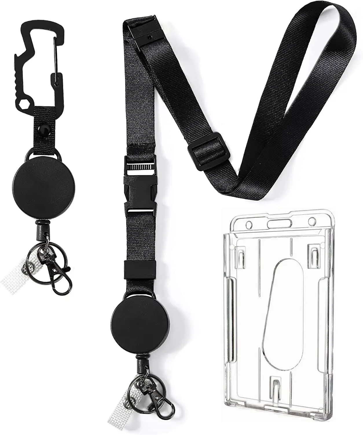 Heavy Duty Retractable Lanyard - Breakaway Lanyards for ID Badges Keys, Retra...