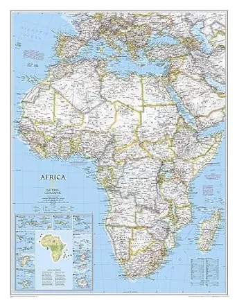 National Geographic Africa Wall Map - Classic (24 x 30.75 in) (National Geographic Reference Map)