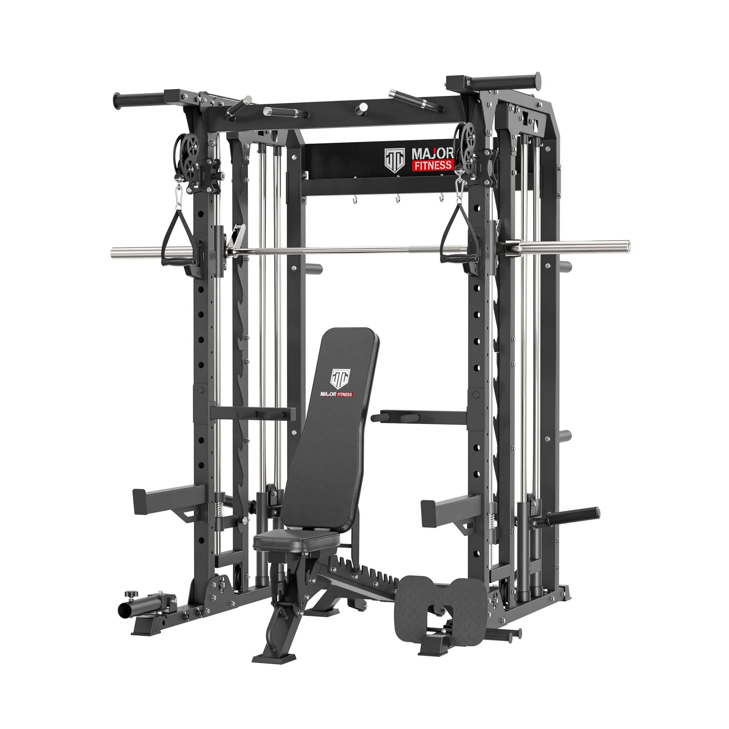 Major Fitness All-in-One Home Gym Smith Machine Spirit B52 Rack + Bench