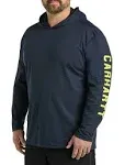 Carhartt Men's Force Relaxed Fit Midweight Long-Sleeve Logo Graphic Hooded T-Shirt