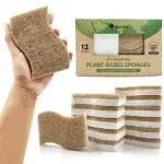 Natural Kitchen Sponge - Biodegradable Compostable Cellulose and Coconut Scrubbe