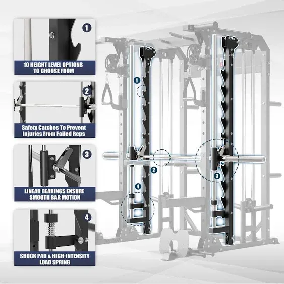 Major Fitness B52 All-in-One Smith Machine Power Rack