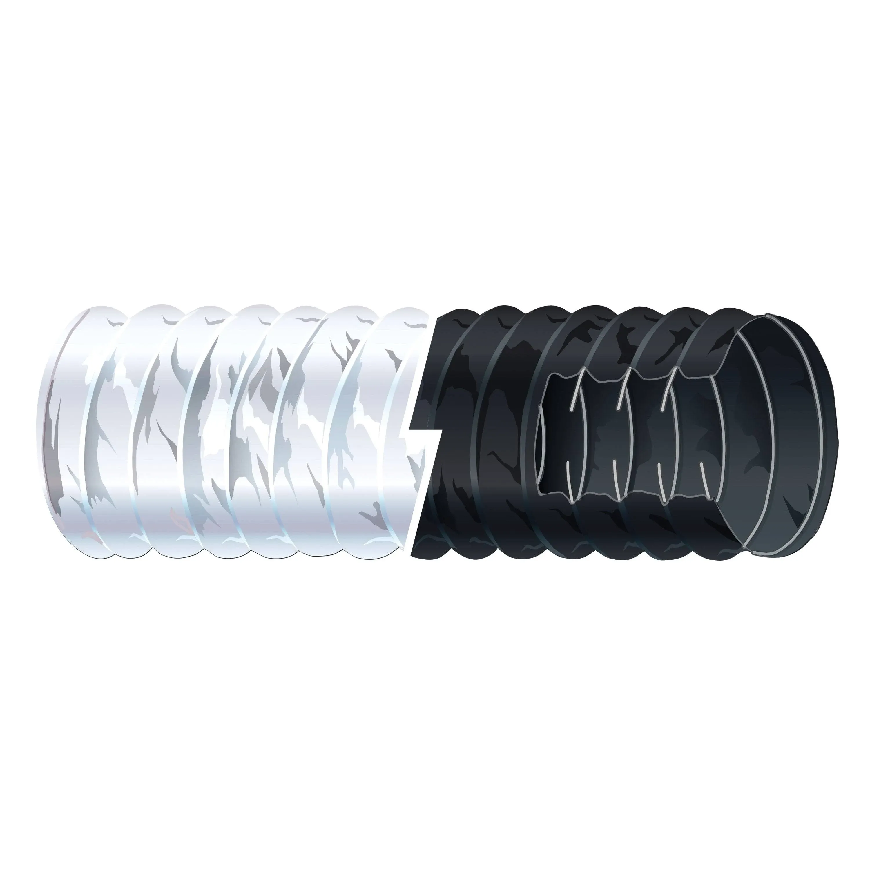 "3' BLK. VINYLVENT BLOWER HOSE 50'"