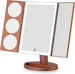 Mirrorvana XLarge Trifold LED Lighted Vanity Makeup Mirror