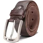 KEECOW Men's 100% Italian Cow Leather Belt Men With Anti-Scratch Buckle,Packed in a Box