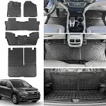 powoq Floor Mat Compatible with 2016-2022 Honda Pilot Cargo Mat with Backrest...