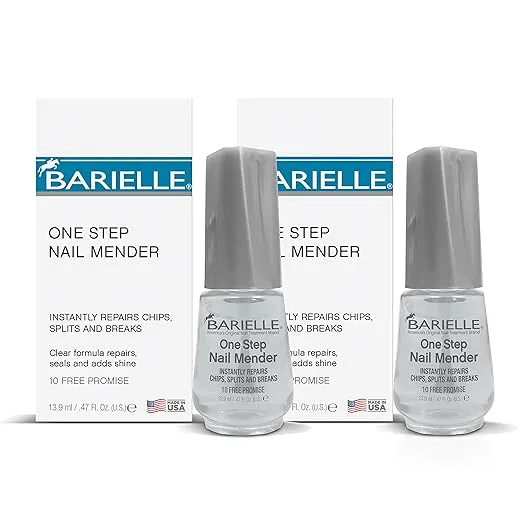 Barielle One Step Nail Mender .47 oz. (Pack of 2) Repairs Split, Chipped and Damaged Nails