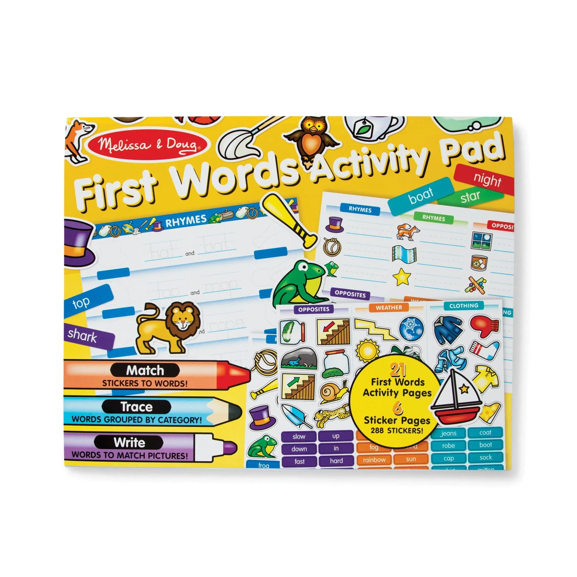 Melissa & Doug First Words Activity Pad - 288 Stickers to Match