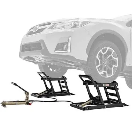 Black Widow Hydraulic Car Lift with Ramp - 3,000 lb. per Pair Capacity