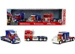 Transformers Optimus Prime 1:32 3-Pack Die-Cast Cars, Toys for Kids and Adults