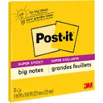 3M Big Notes 11" x 11" Yellow 30 Sheets