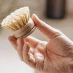 Jungle Culture Replacement Brush Heads for Eco Dish Brush • Wooden Washing Up Brush Heads Pack of 4 • Interchangeable Soft Bristle Refills • Natural