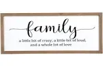 Rustic Wood Frame Farmhouse Family Wall Decor Sign for Home Decor Inspirational ...