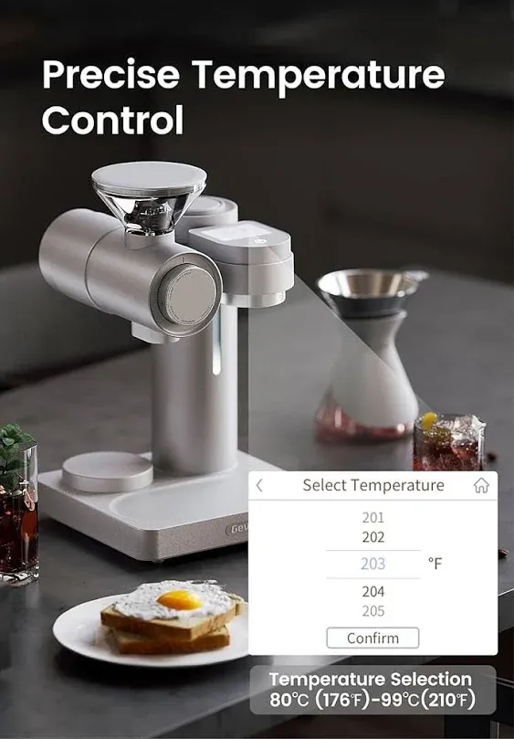 Gevi Professional Barista Coffee Machine | Smart Pour-over Drip Coffee Maker | Programmable Brew & Spin Speed | 51 Precise Grind Settings | Custom Recipes | Fast Heating Brewer for Home and Commercial