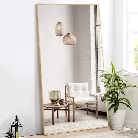 Rectangular Full Length Floor Mirror with Stand