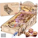 DIY Miniature Pinball Machine Kits, 3D Wooden Puzzles for Adults, Wooden Models for Adults to Build, Fun Toys Gifts for Ages 14+