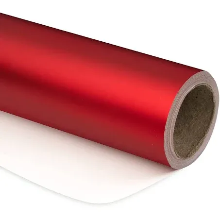 RUSPEPA Red Valentine's Paper - Solid Color Matte Metallic Red Paper Roll, Perfect for Valentine's Day,Wedding,Birthday,Christmas,Baby Shower, Anniversaries - 17 Inches X 32.8 Feet