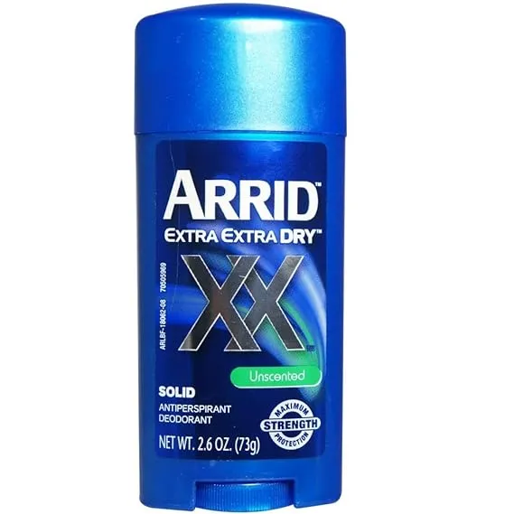 Arrid XX Anti-Perspirant Deodorant Solid Unscented 2.6 oz (Pack of 8).