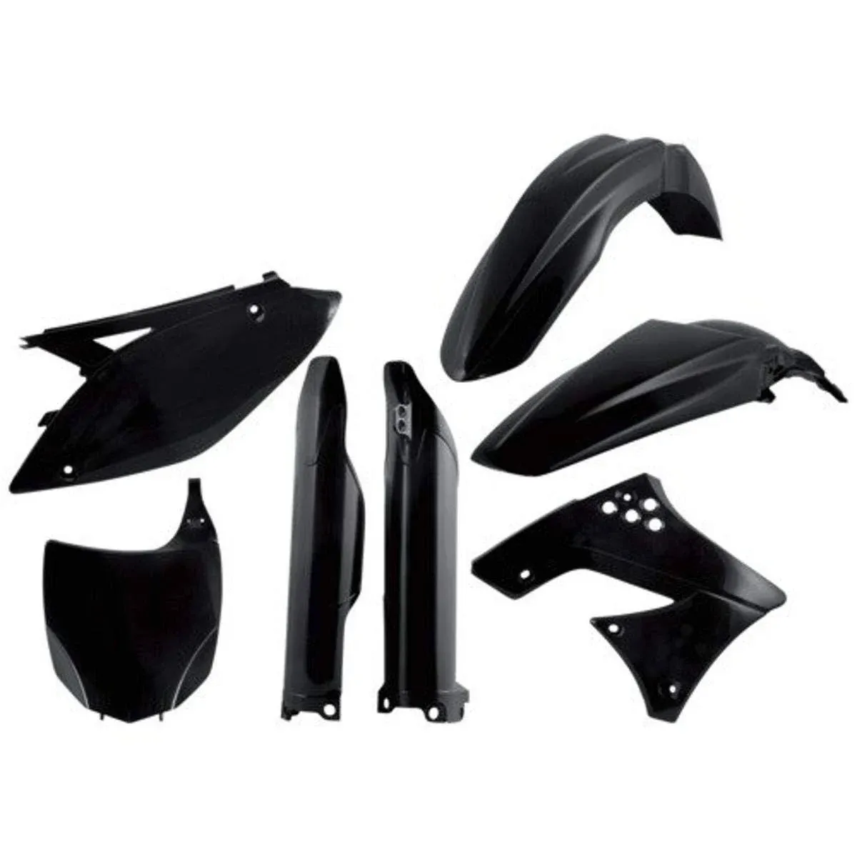 Acerbis Full Plastics Kit Black fits Kawasaki KX250F 2009-2012