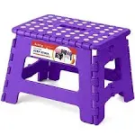 ACSTEP Folding Step Stool 9'' Tall Kids Step Stool Plastic Step Stools with Non-Slip Surface - Purple, Size: 9 inch Tall