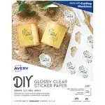 Avery Printable Sticker Paper, Glossy Clear, 8.5" x 11" 7-Sheets 4397