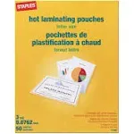 Staples 3 mil Thermal Laminating Pouches Letter Size 50 pack 677045