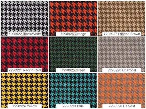 Houndstooth Automotive Retro Headliner Material & Upholstery Fabric 57" Wide Sold by The Yard … (7298922 Black/White)