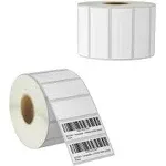 BETCKEY - 2.5" x 1" (64 mm x 25 mm) Multipurpose & Barcode Labels Compatible with Zebra & Rollo Label Printer,Premium Adhesive & Perforated [2 Rolls