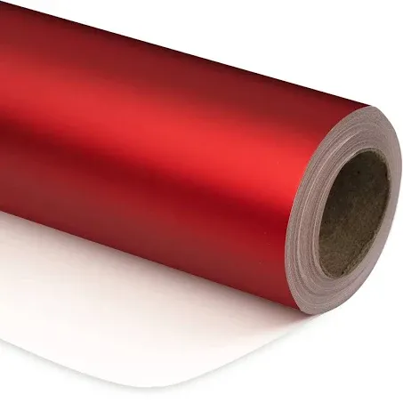 RUSPEPA Red Metallic Wrapping Paper - Solid Color Matte Gift Wrap Paper Jumbo Roll Perfect for Valentine's Day Gifts, Wedding, Birthday, Christmas, Baby Shower, Anniversaries - 30 Inches x 100 Feet