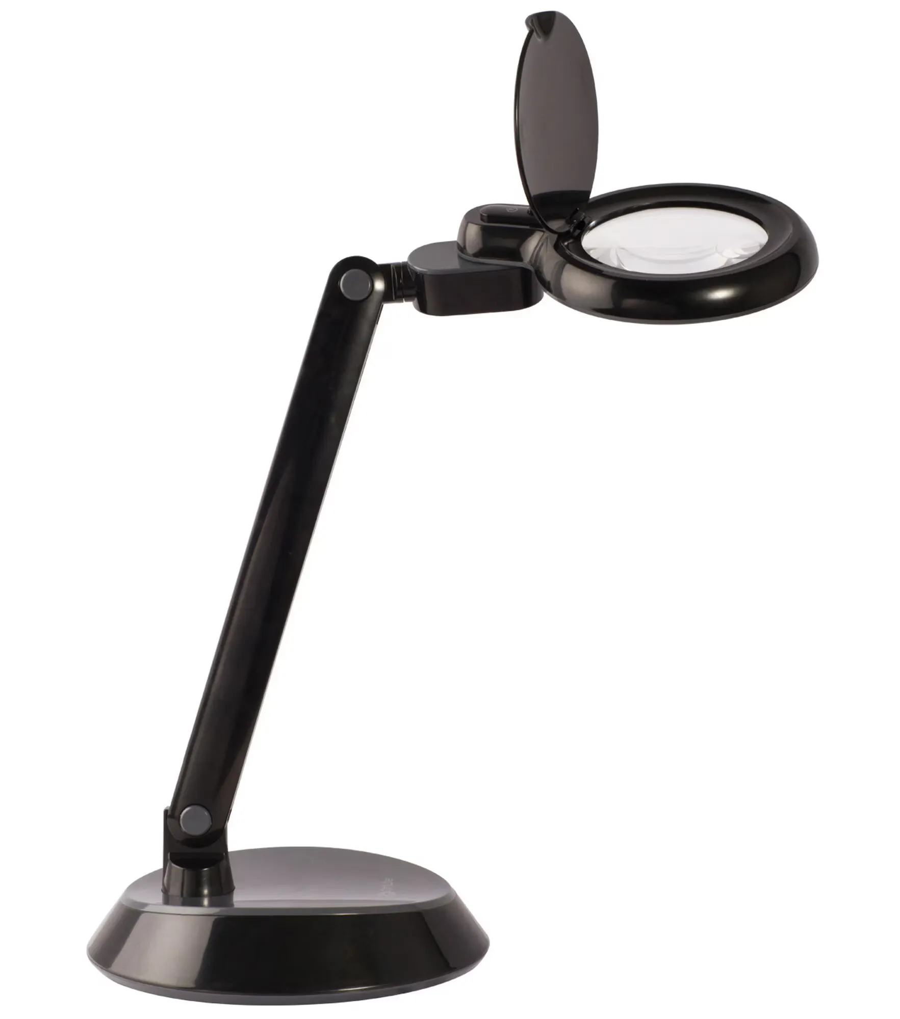 OttLite - Space-Saving LED Magnifier Desk Lamp - Black