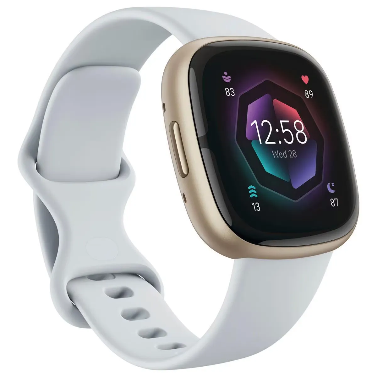 Fitbit Sense 2 Health Smartwatch - Lunar White/Platinum