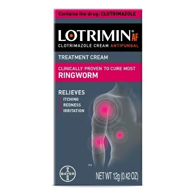 Lotrimin AF Ringworm Cream Clotrimazole 1% - Clinically Proven Effective Antifungal Cream Treatment of Most Ringworm, For Adults and Kids Over 2 years, .42 Ounce (12 Grams)