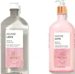 Bath and Body Works Aromatherapy Love - Rose & Vanilla Duo Body Lotion and Body Wash Full Size