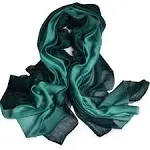 Cotton Silk Scarf Elegant Soft Wraps Color Shade Scarves for Women Gradient -...