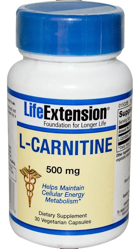 Life Extension L-Carnitine, 500 mg, 30 Capsules