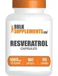 Resveratrol Supplement | Antioxidant Supplement Capsule / 180 Capsules | BulkSupplements