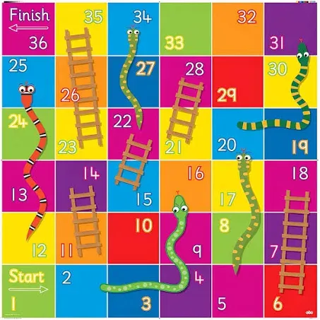 Snakes &amp; Ladders Mat for Bee-Bot Blue-Bot Educational Coding Robot Toy for Kids