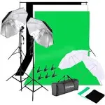 Kshioe 2Mx3M/6.6ftx9.8ft Background Support System 1350W 5500K Umbrella Continuous Lighting Kit for Photo Studio Product, Portra