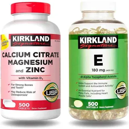 Kirkland Signature, Vitamin E 400 IU brdqt 500 Softgels (Pack of 2)